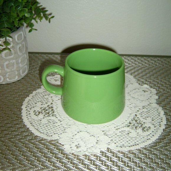 OpalHouse  "WHAT'S UP?" Giraffe Green Porcelain Mug, EUC - Picture 2 of 4